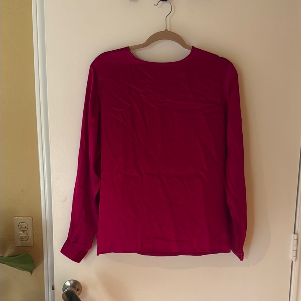Vintage “The Limited” Pink Silk Long Sleeve Blouse